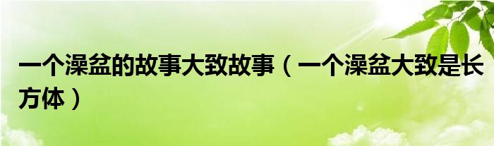 一个澡盆的故事大致故事（一个澡盆大致是长方体）