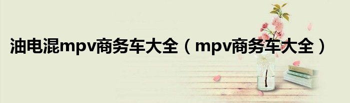 油电混mpv商务车大全（mpv商务车大全）