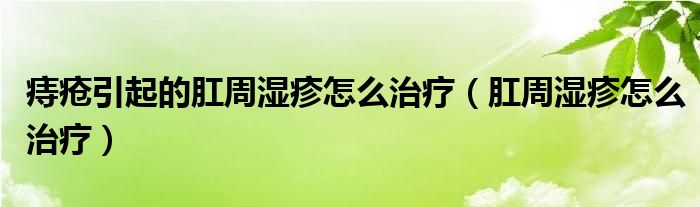 痔疮引起的肛周湿疹怎么治疗（肛周湿疹怎么治疗）