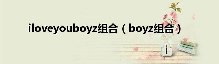 iloveyouboyz组合（boyz组合）