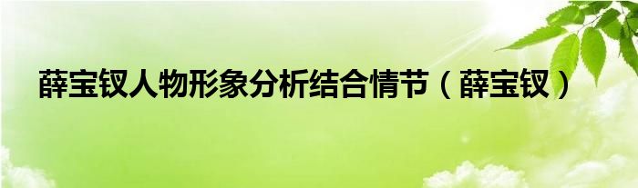 薛宝钗人物形象分析结合情节（薛宝钗）