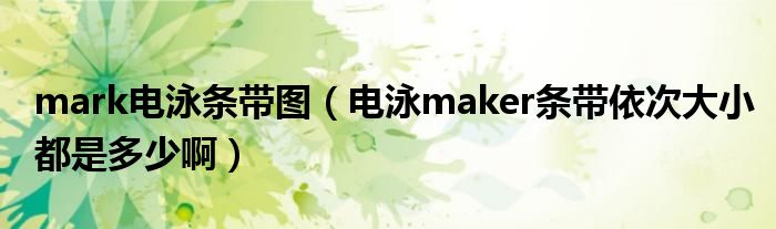 mark电泳条带图（电泳maker条带依次大小都是多少啊）