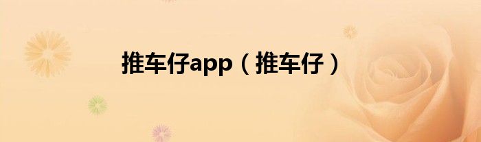 推车仔app（推车仔）