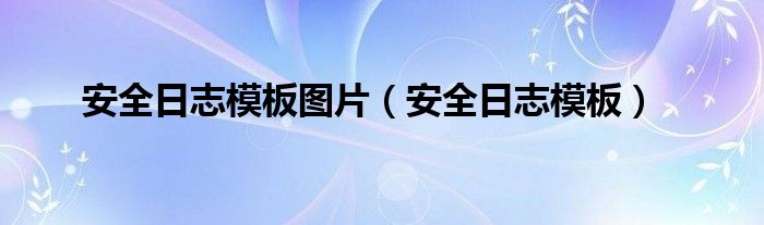 安全日志模板图片（安全日志模板）