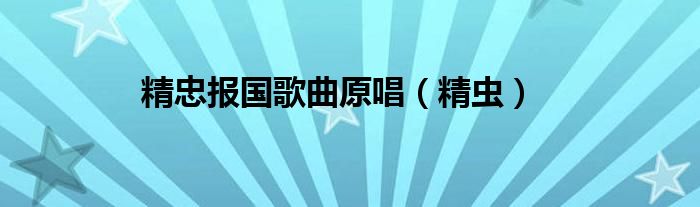 精忠报国歌曲原唱（精虫）