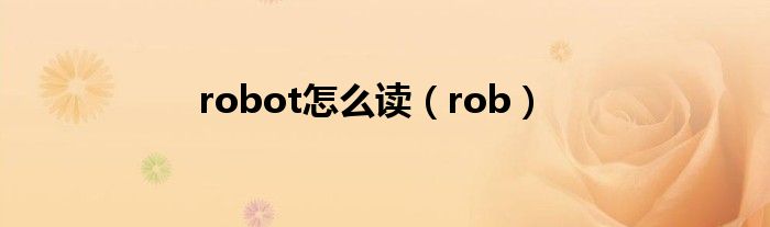 robot怎么读（rob）