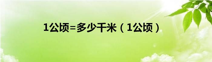 1公顷=多少千米（1公顷）