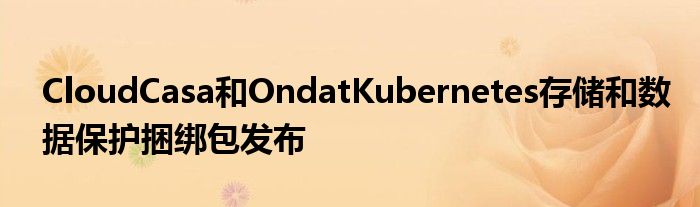 CloudCasa和OndatKubernetes存储和数据保护捆绑包发布