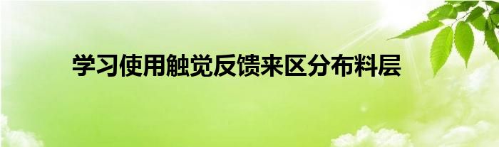 学习使用触觉反馈来区分布料层